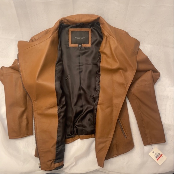 MARC New York by Andrew Marc Felix Leather Jacket size XS color whiskey/brown - Picture 13 of 15